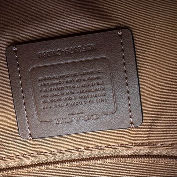 Coach Andy Tote in the "Denim" blue suede material - Picture 7 of 7